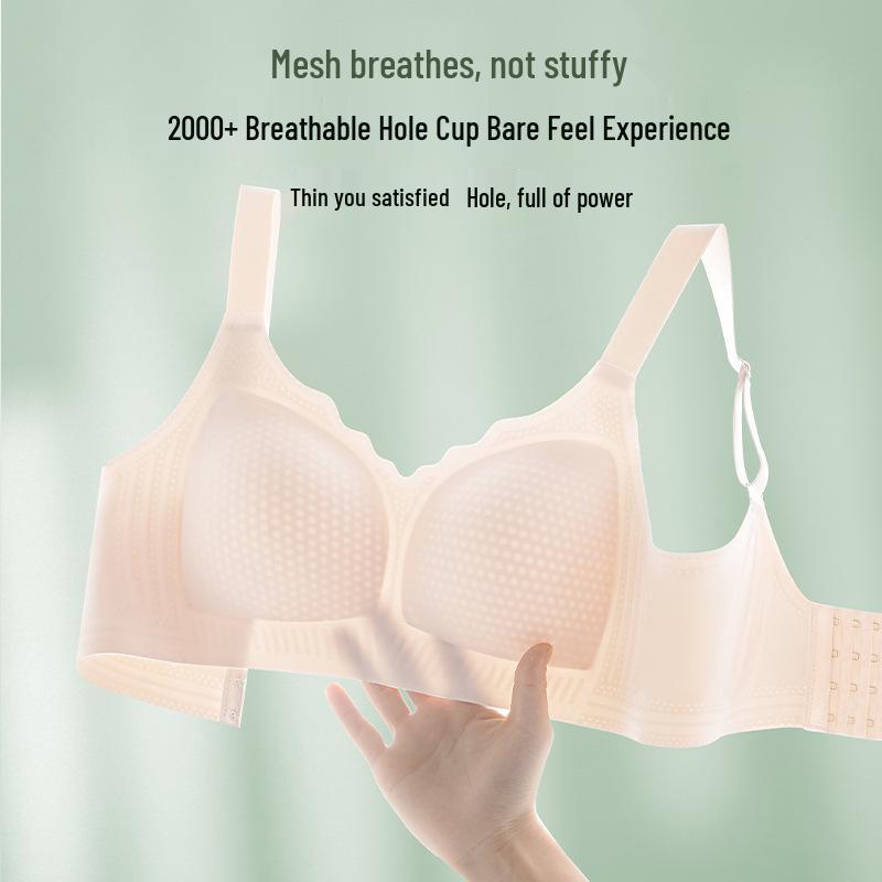 3D Honeycomb Women's Wireless Bra: Slimming, Breathable, Anti-Sagging, Seamless Design for Large Busts