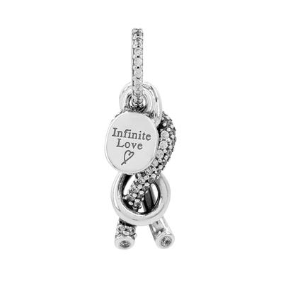 PAndora Moment Pav  Infinity Note Pendant And Dangle Silver Charm 793780c01