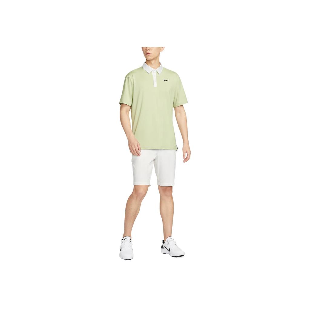 Nike Dri-Fit Comfortable Fashionable Simple Versatile Solid Color Golf Shirt Men tops Light-Olive-Green Gray FZ7502-371