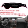 Car Dashboard Cover For Nissan Patrol Y62 2011-2018 Armada 2018 For Infiniti QX56 2011-2013 QX80 2014 -2019 DashBoard Sun Shade