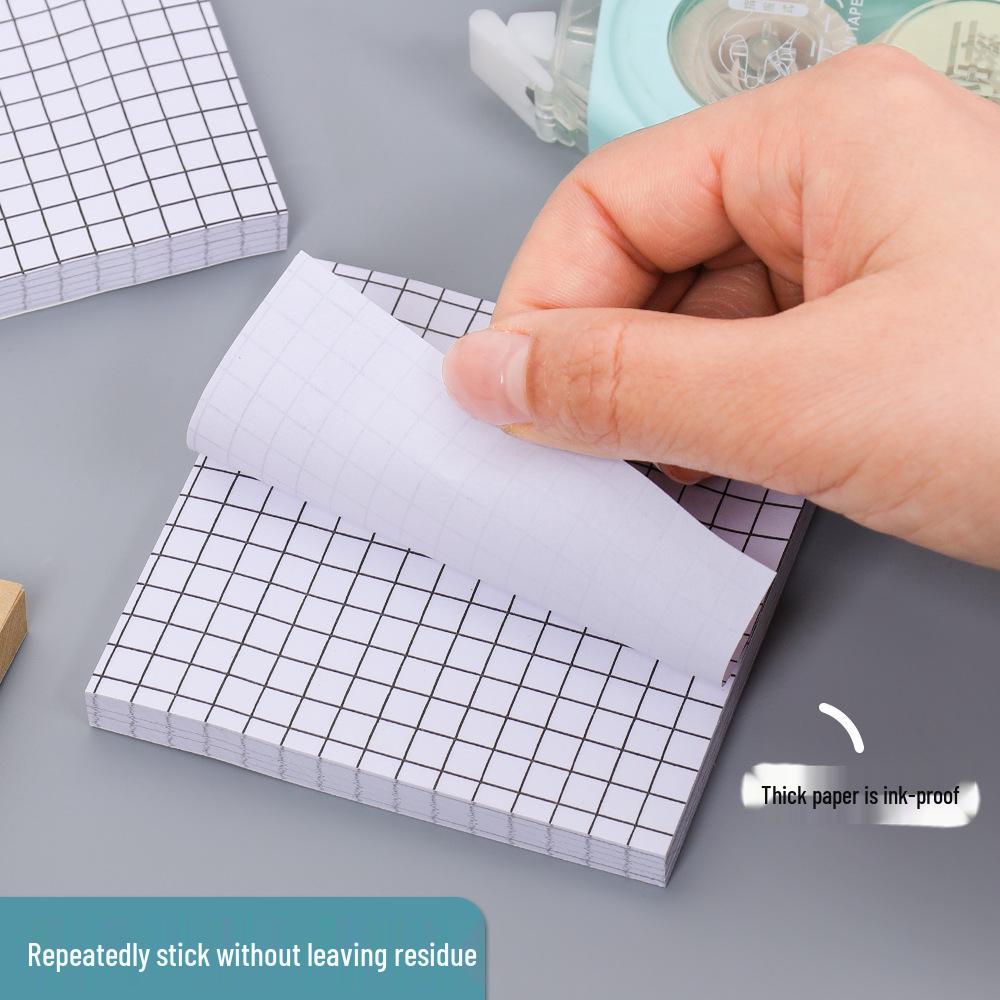 Cute High-Viscosity Kraft Paper Sticky Notes for Students - Tearable Lined Notepad for Messages