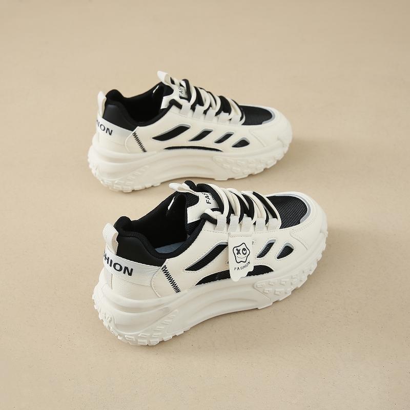 Designer Chunky Sneakers for Women Lace Up Platform Walking Shoes Ladies Fashion Casual Running Sports Mesh Tennis