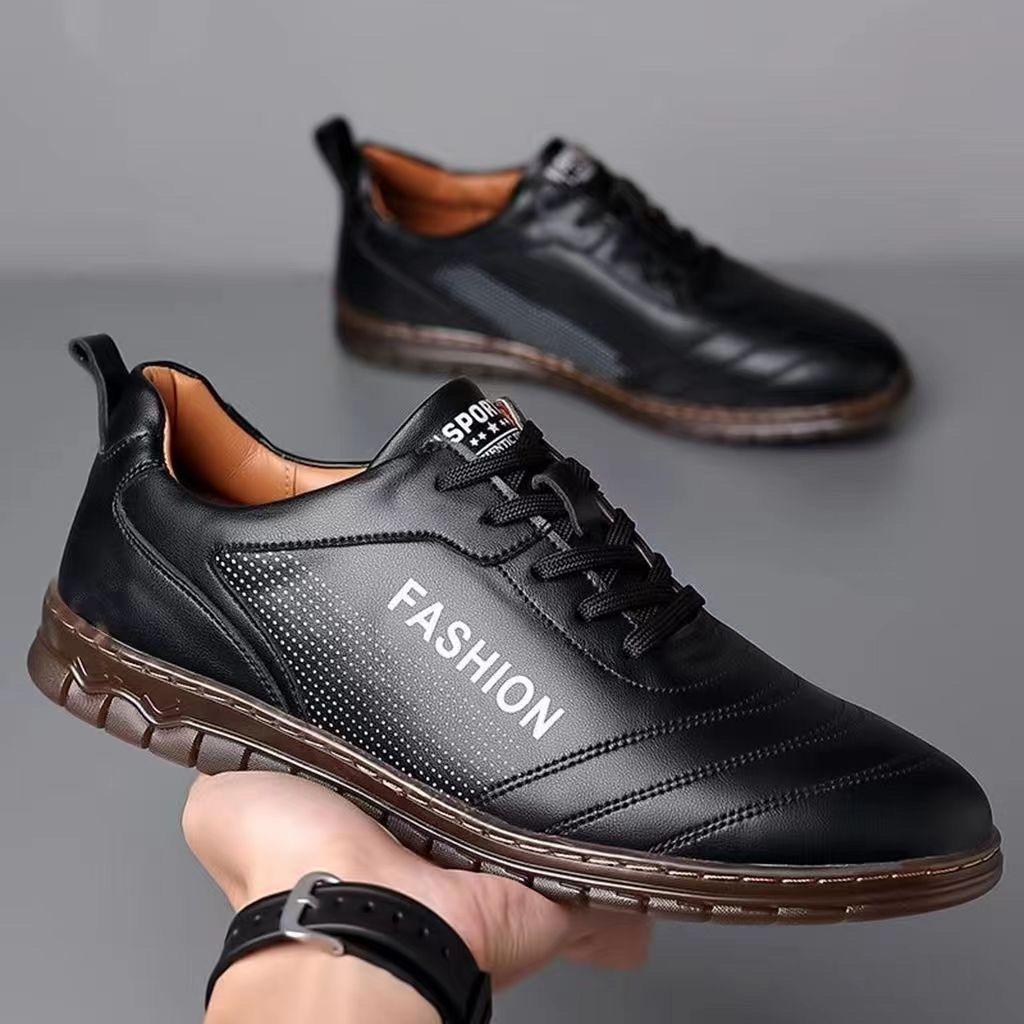 

Мягкая Дышащая Мужская Повседневная Обувь на Шнуровке Тренд 2025 Классическая Оригинальная Обычная Элегантная Роскошная Распродажа Легитимная Кожаная Обувь для Мужчин 44