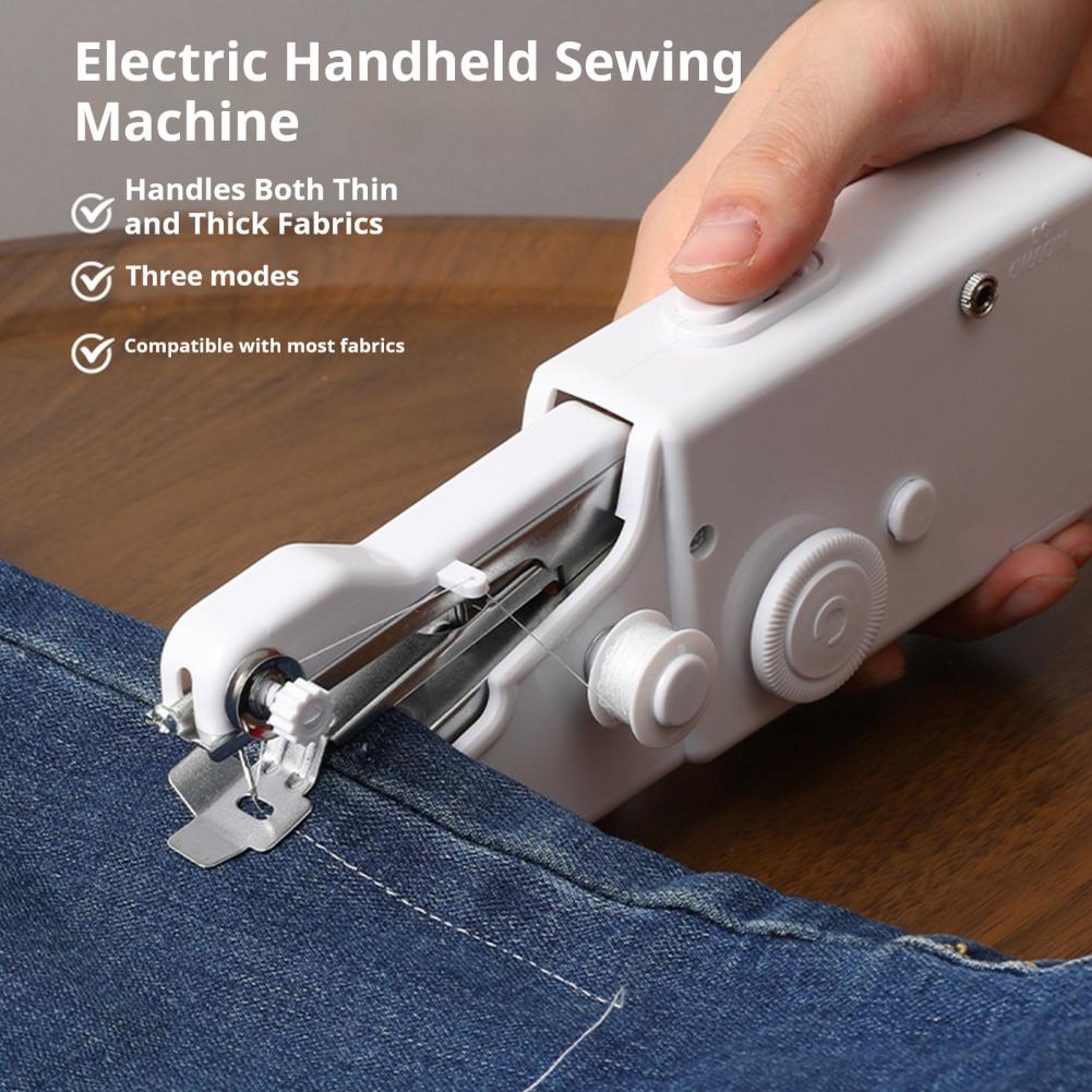 Mini Sewing Machine Portable Sewing Machine Portable Mini Electric Sewing Machine Kit Handheld Quick Stitching Tool for Travel