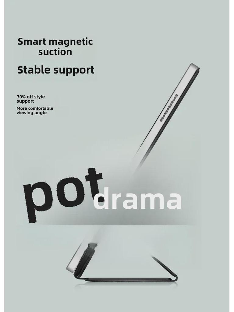 Magnetische Schutzhülle für iPad 10 10,9'', Air 4/5 und Pro 11 mit doppelseitigem Clip und Sturzschutzdesign