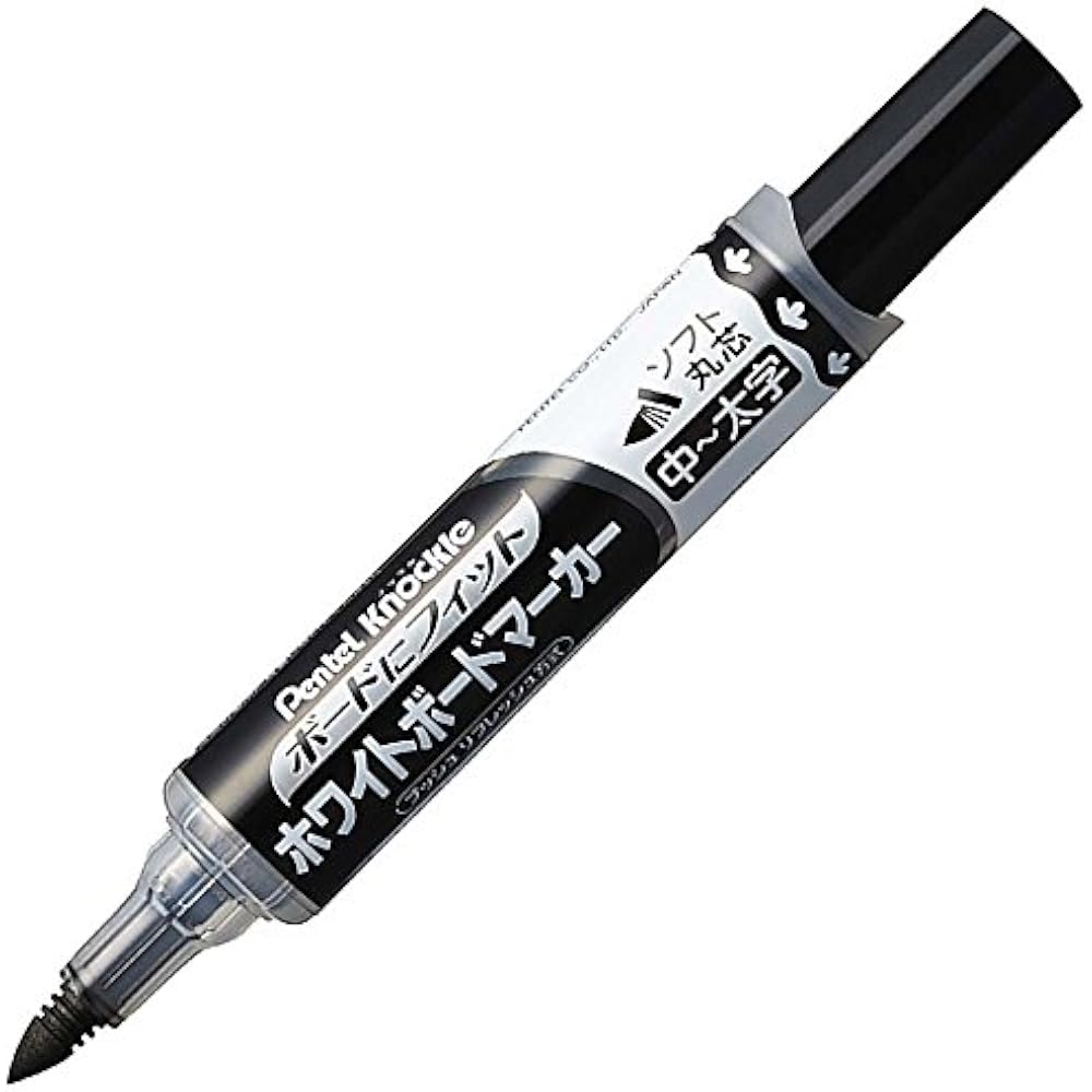 Pentel EMWL5BF-A White Board Marker Board Fit Cores, Bold Black, 10 Pcs
