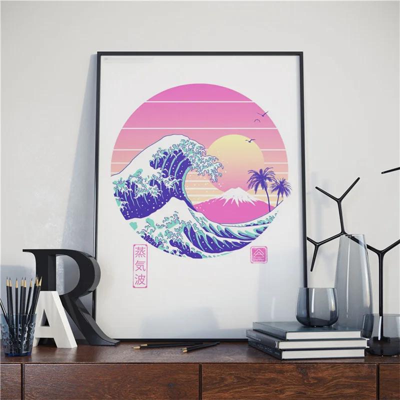 Japanese Samurai Cat Posters and Prints Ramen Nostalgia Quality Cartoon Canvas Paintings Animal Wall Art Pictures for Home Decor