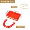 Uxcell Women's Clear Acrylic Clutch Bag, Square Acrylic Purse, Transparent Crossbody Handbag with Detachable Chain for Travel and Office Use, RedGold