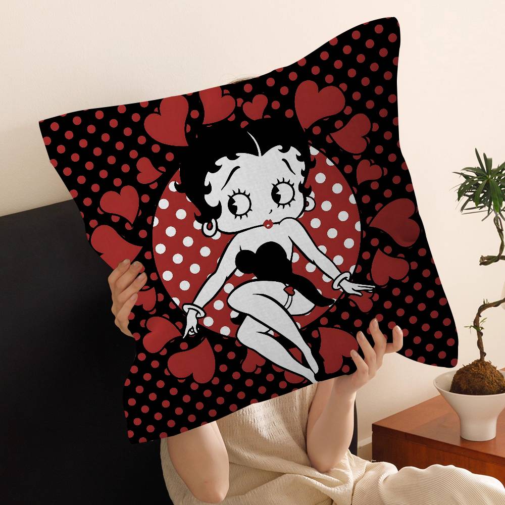 

BBettys Girl s Boops Cushion Cover Car Throw Pillow Case For Sofa Car Christmas Gift 40x40cm 45x45cm 12x12Inch