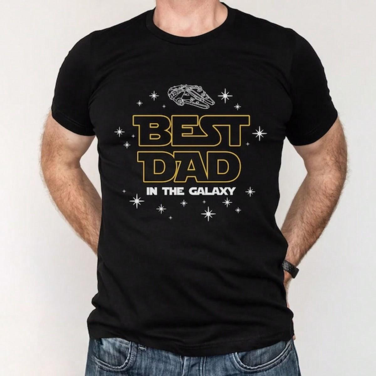 The Best Dad In The Galaxy Shirt, Father s Day Gift, Gift For Dad, Husband Gift S разноцветный