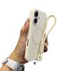 Liquid Silicone Magnetic Phone Case for Apple, Skin-Friendly Frosted, Fits 11/13/14/15/17 Pro Max, Personalized Design with Lanyard.