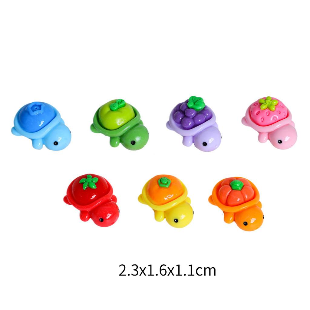 

10Pcs/lot Multicolors Mini Fruit Turtle Miniatures Resin Ornaments Fairy Garden Decoration Micro Landscape разноцветный