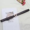 Narrow Waist Minimalist Belt In Black And Coffee Colors Ideal For Outfits Summer