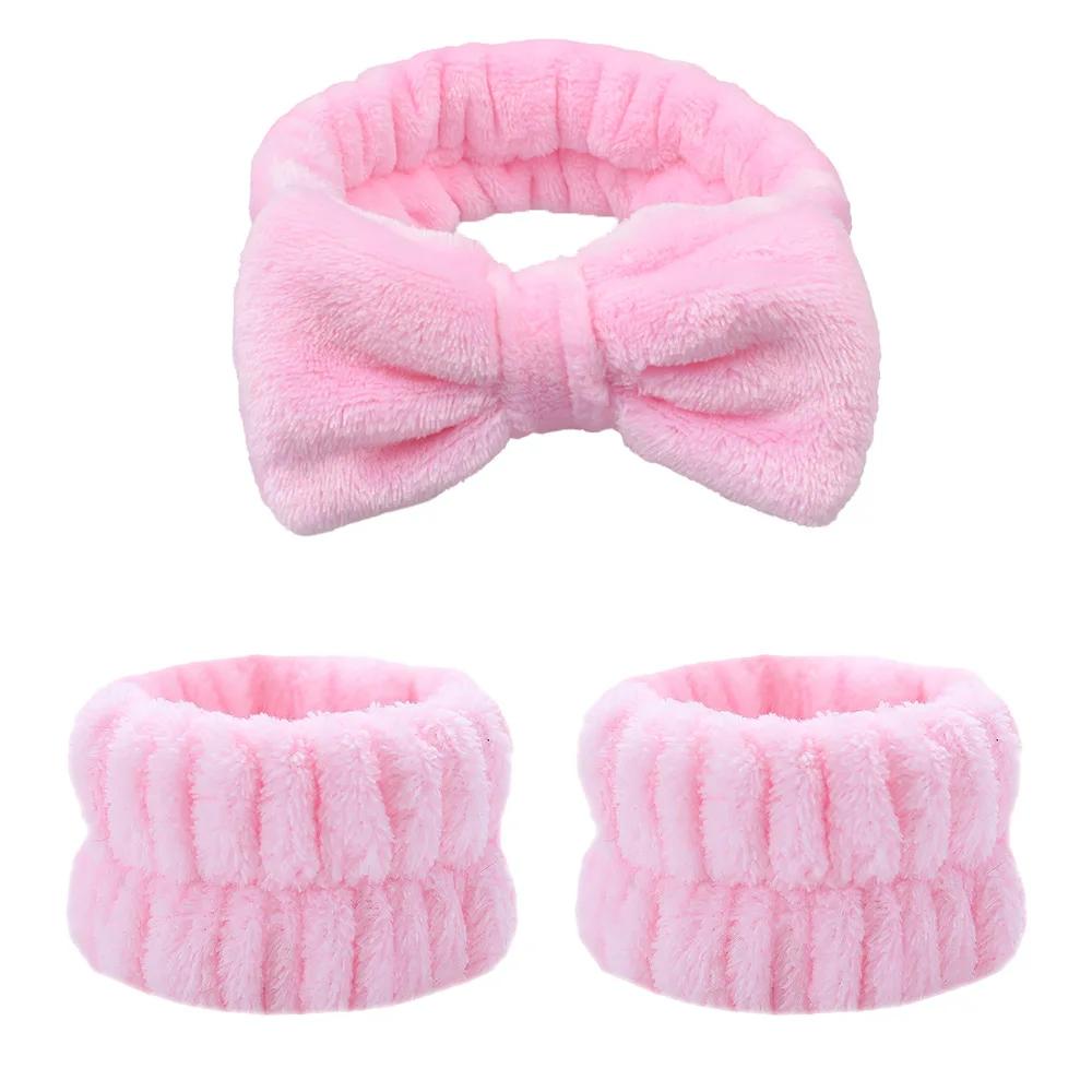 Korallfleece Weiches Waschband Überkreuzter Knoten Stirnband Elastisches Haarband für Damen Mädchen Gesicht waschen Turban Kopfbedeckung Haaraccessoires