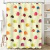 Snail Print Shower Curtain Cartoon Character Decorative Liner Available in Multiple Sizes for Bathroom or Kitchen Use.