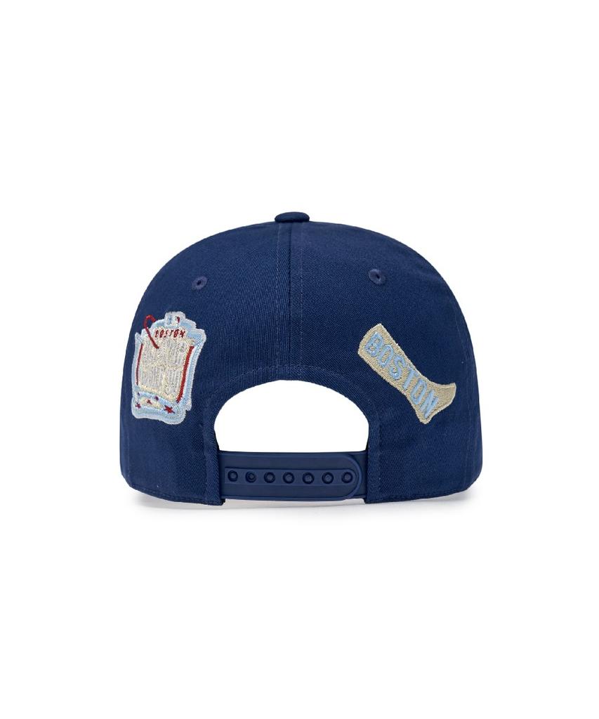 Emelbi Signature All-Over Patch Structure Ball Cap Bos (Mg.Navy)