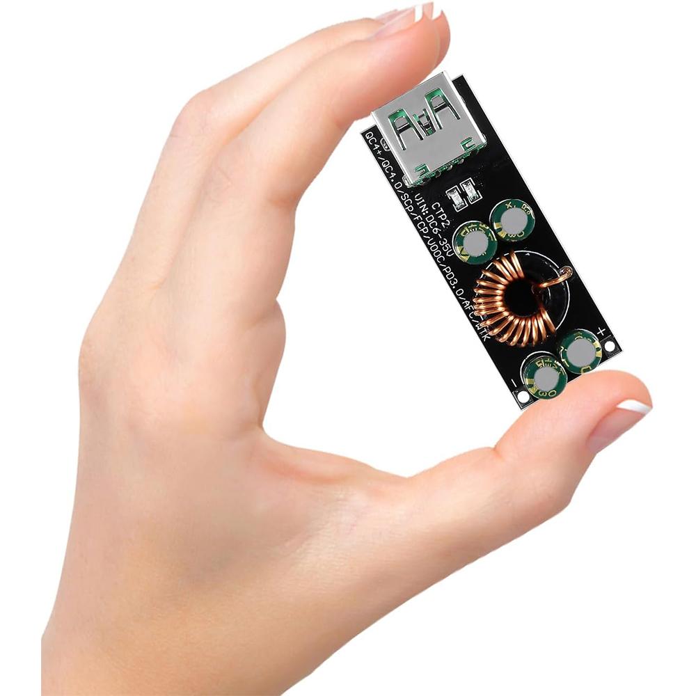 60W 6-35V DC To USB Type C PD 3.0 QC4 Type A QC3.0 DC Fast Charge 12V 24V Step-Down Power Module