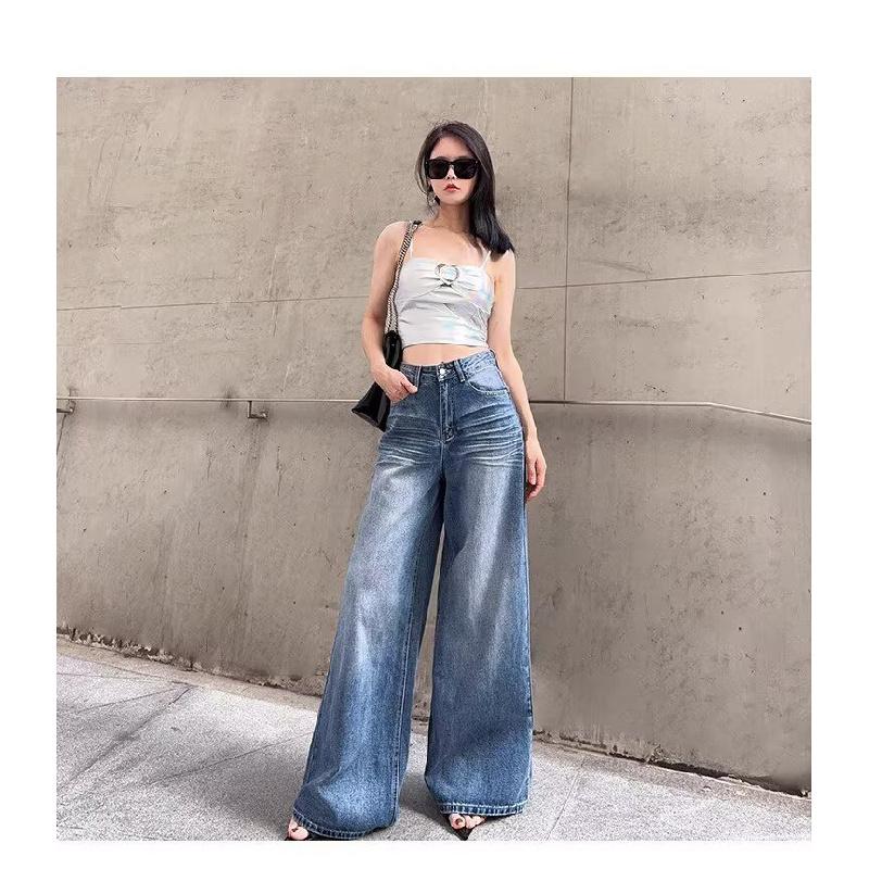 Fashionable Women's Wide-Leg Jeans 2026 New High-Waisted Versatile Casual Wide-Leg Trousers for Pear-Shaped Body