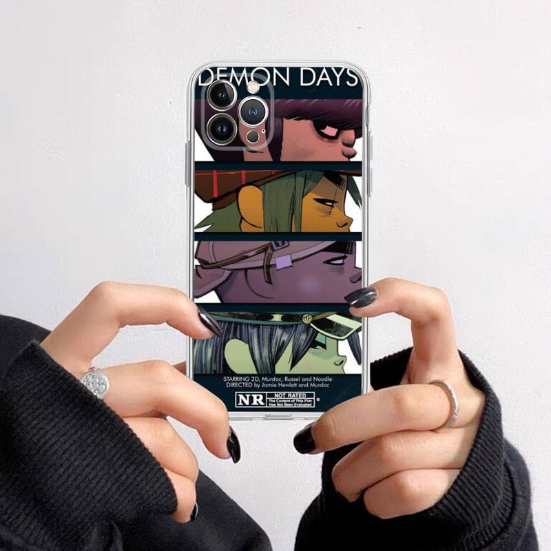 gorillaz Phone Case For iPhone 14 13 12 11 Pro Max XS X XR SE 2020 6 7 8 Plus Mini Transparent Shell