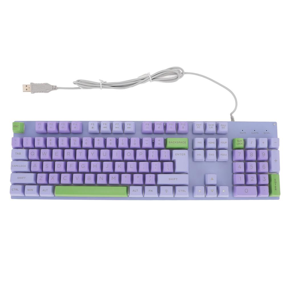 Kabelgebundene Gaming-Tastatur Großdruck Metallplatte USB Beleuchtete Tastatur mit Hintergrundbeleuchtung für Computer Laptop
