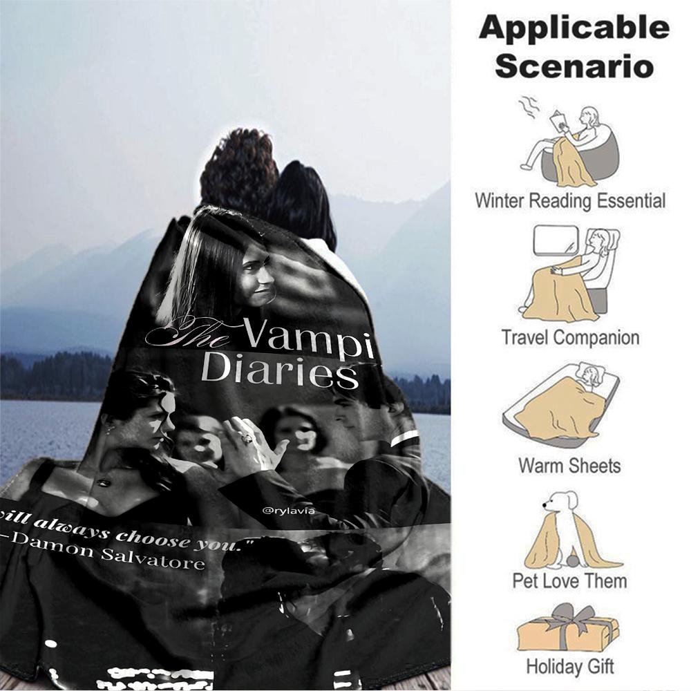 Vampire Romance Choice Blanket Soft Throw Blanket For Home Bedroom Bed Sofa Travel Office Solid Christmas Blanket