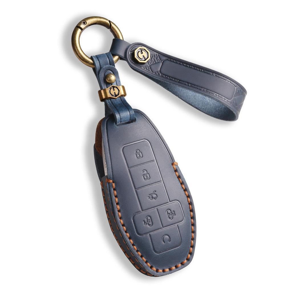 Suitable for Tengze key cover D9 Z9G leather shell car T Z9 interior accessories simple chain key protection
