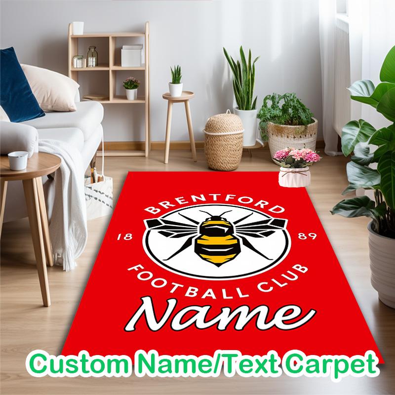 1pc Brentford Football Club (2) Rug, Digital Printed Home Chair Sofa Mat, Durable Office Area Carpet, Beautiful Festival Decorations