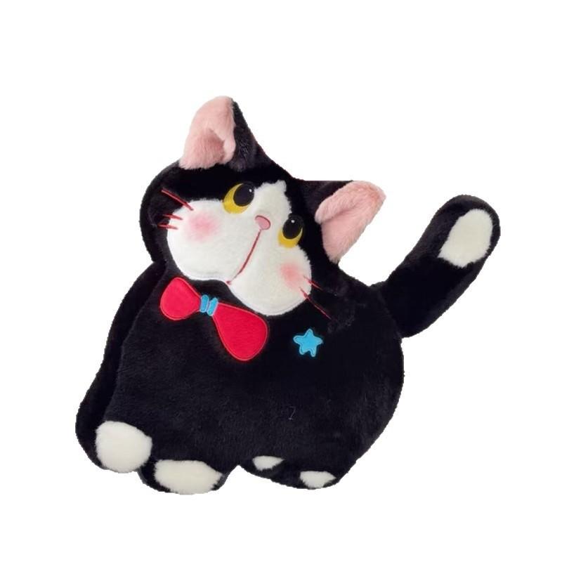 Apple Cat Plush Cushion With Embroidered Cartoon Design For Living Room Decor