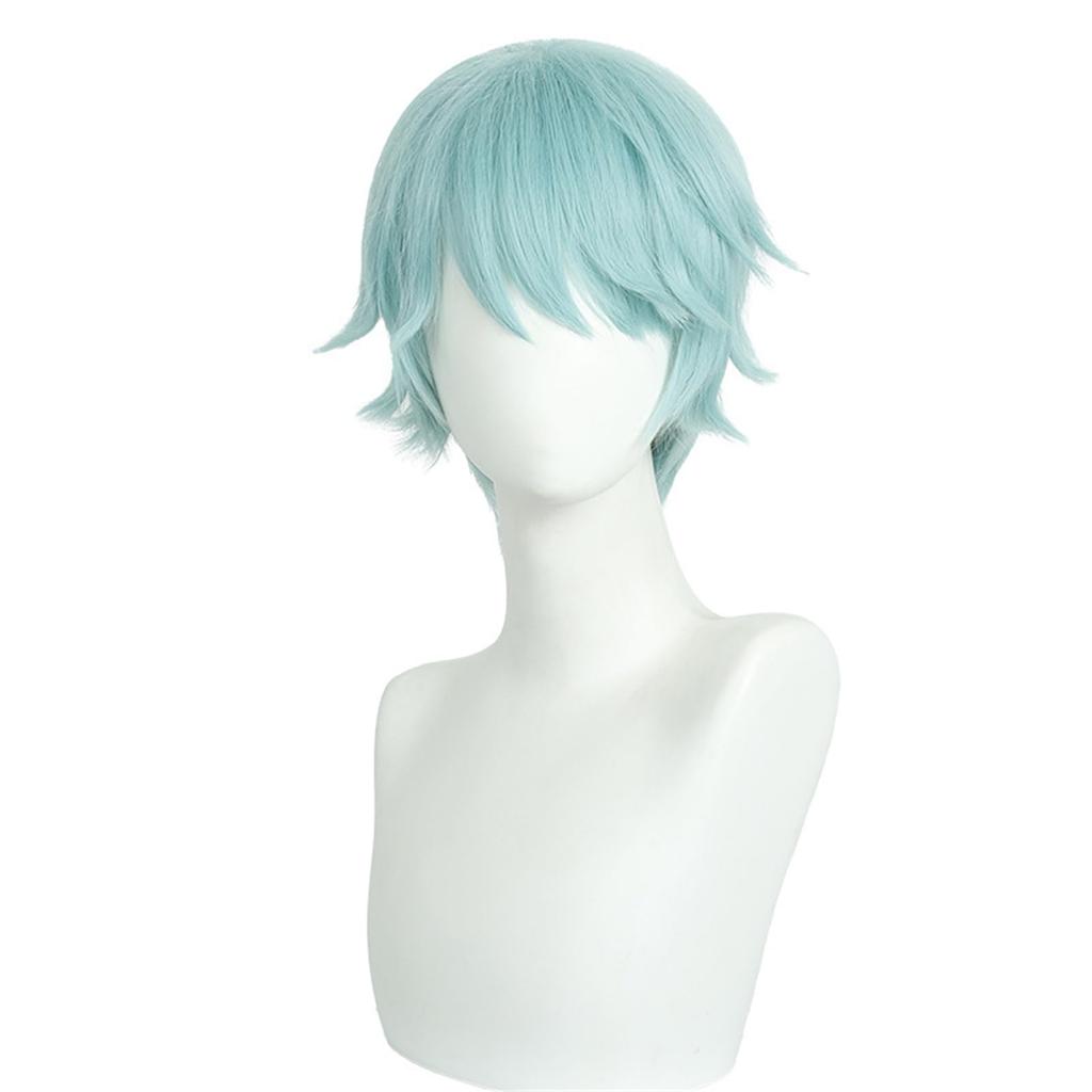Mint Blue Anti-upturned Short Hair Synthetic Wig | Animated KPop Demon Hunters Figure Babe Cosplay Wig