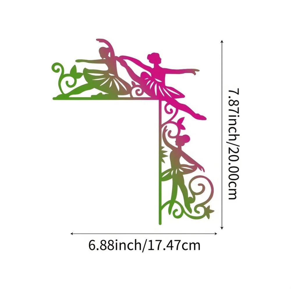 1pc Colorful Ballerina Decorative Wall Stickers - Adorn Door Corners and Frames, Charming Hanging Wall Art