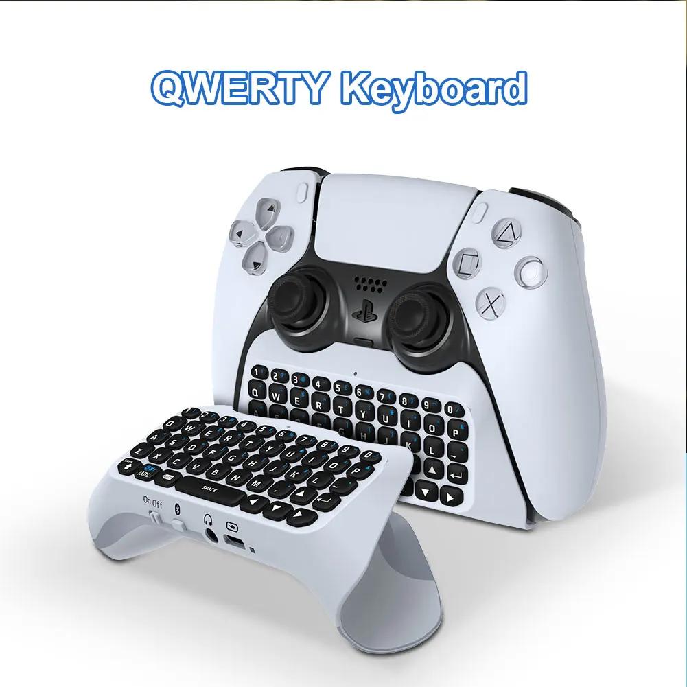 

3.5mm Wireless Bluetooth Gamepad Mount Keyboard Controller Chat Pad For SONY PS5 Dual Sence Joystick Built in Speaker Keyboard