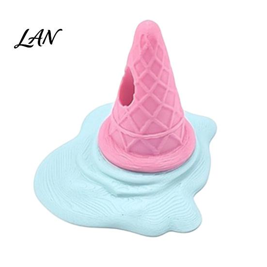 Desktop Pen Storage Container 3D Printed Melting Ice Cream Holder, Novelty Cone Desk Creative Design Stand, Funny Organizer, Decorative Figurine