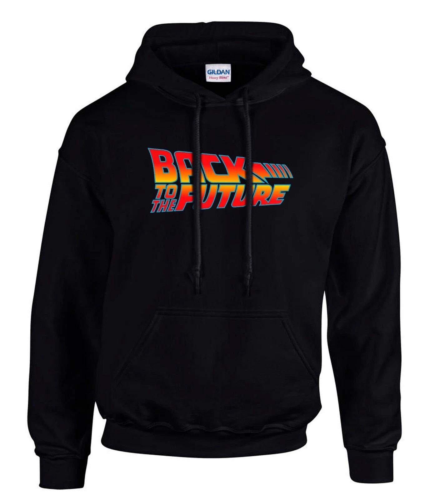 ZURÜCK IN DIE ZUKUNFT BACK TO THE FUTU Schwarze Hoodies Kapuzenpullover -3075-SW XXXL