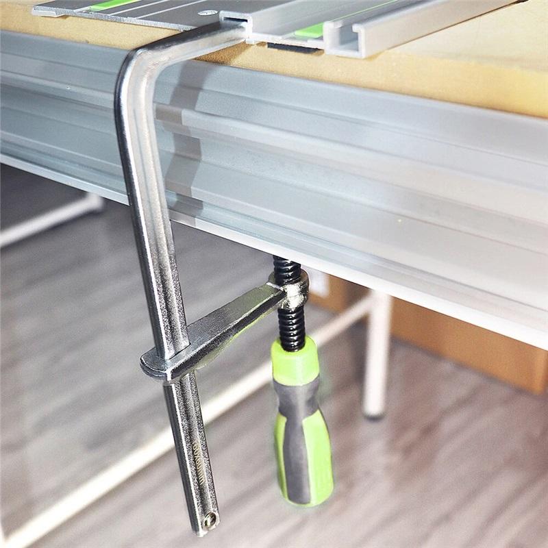 2 peças de parafuso de ajuste rápido, alça de trilho de serra, grampos MFT para serra de trilho Festool e ferramentas de marcenaria de mesa MFT
