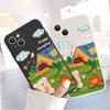 Cute Camping Puppy for Apple 17 Mobile Phone Case New Iphone15 Couple 16promax Matte Soft Case