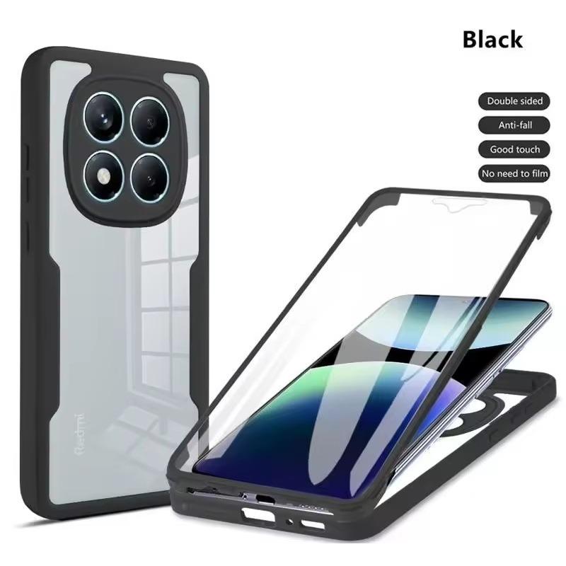 

360 Full Body Screen Protection Transparent Case For Xiaomi Redmi Note 15 Pro+ 15 14 Pro / 15 14 14S 15C Clear Coverage Cover Redmi Note 14 Pro 4G (Global) чорний