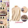 Luxuriously Soft Women Slim Elastic Knitted Half-turtleneck Cashmere Jumper Sweater