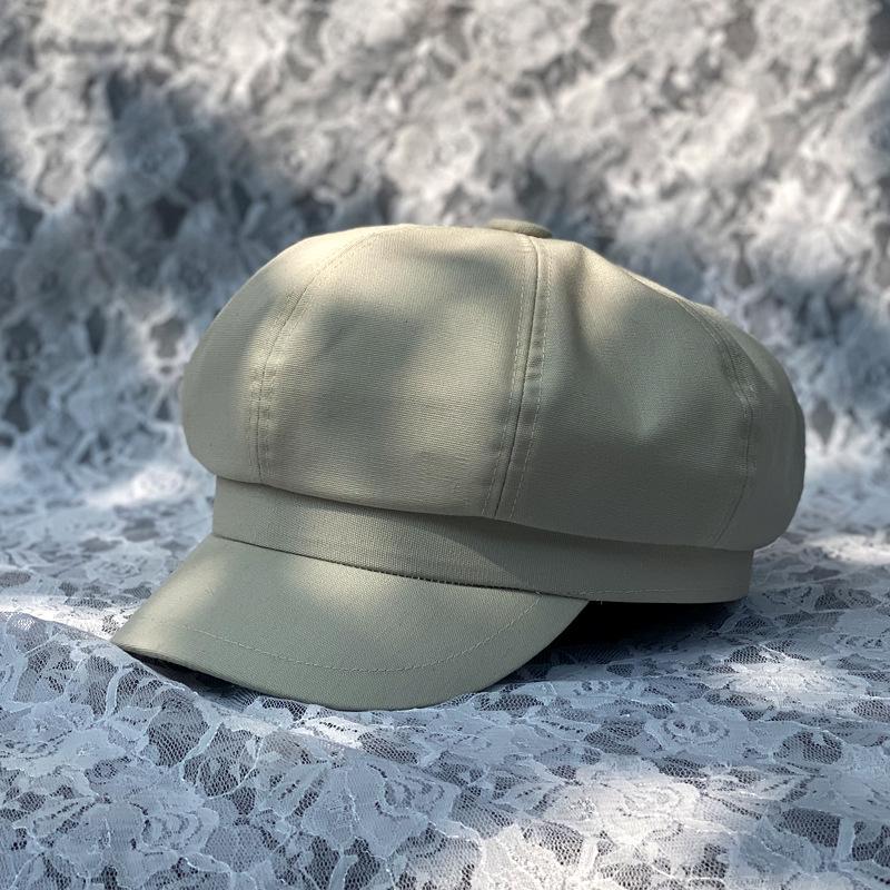 

Thin Canvas Octagonal Hat Women S Literary And Retro Versatile Duck Tongue Beret Temperament Newsboy Hat Simple Spring And Summer L 59CM