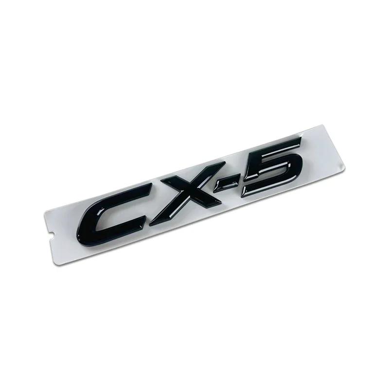 2025 Heißes Plastik Auto Frontklappen-Emblem für Mazda CX-5 CX5 Lenkrad-Abzeichen 3D Karosserie Ersetzungs-Aufkleber Heck-Heckklappen-Refitting-Dekor