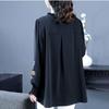 Spring Women Plus Size Blouse Loose Long Sleeve Embroidered Blouse