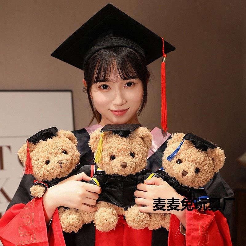 Graduation Season Doll Gift Doctor Clothes Bear Doll Fried Bear Plush Doll Wearing Doctor Hat Bear Can Be Added