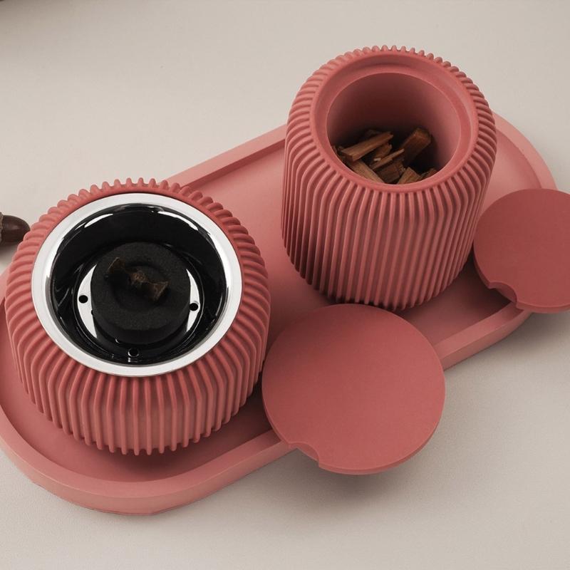 Silicone Molds Stripe Incensed Burners Moulds Candle Cup Making Molds Plaster Molds Craft Supplies Epoxy Resin Molds