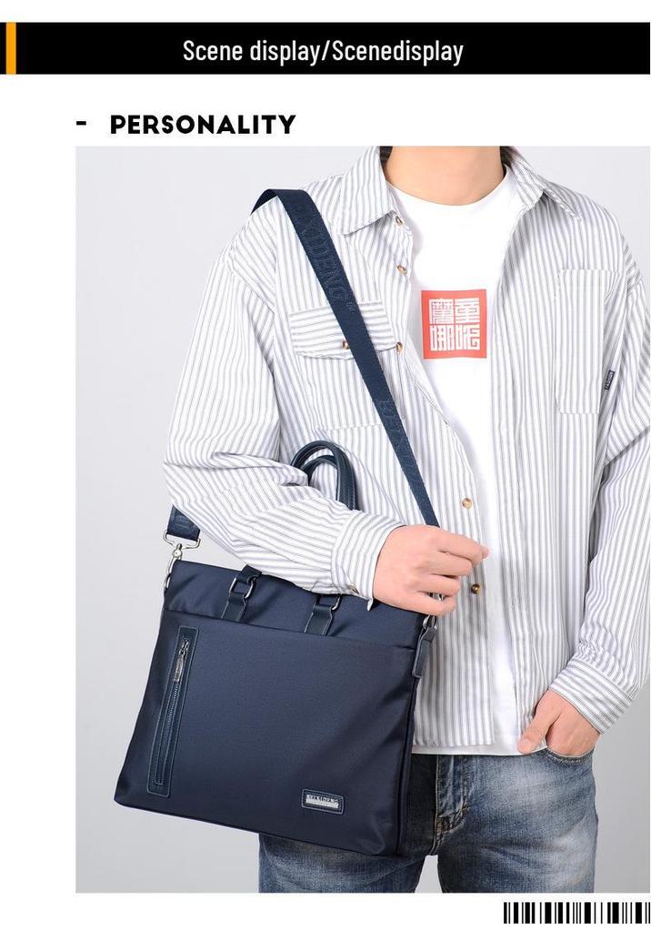 Men's Large Capacity Oxford Cloth Casual Briefcase and Crossbody Bag