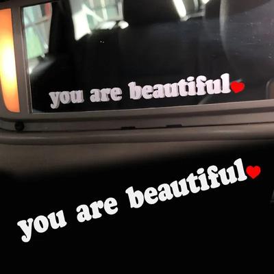 Vous Êtes Magnifique Autocollant Miroir de Courtoisie de Voiture Auto Miroir de Maquillage Verre Fenêtre Ordinateur Portable Mur Vinyle Film Autocollant Accessoires Tuning Auto