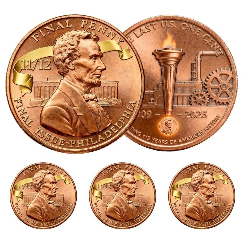 1909–2025 Date Lincoln Commemorative Coin Last Year Historic Souvenir Tribute Token Coin Collecting Historical Coin