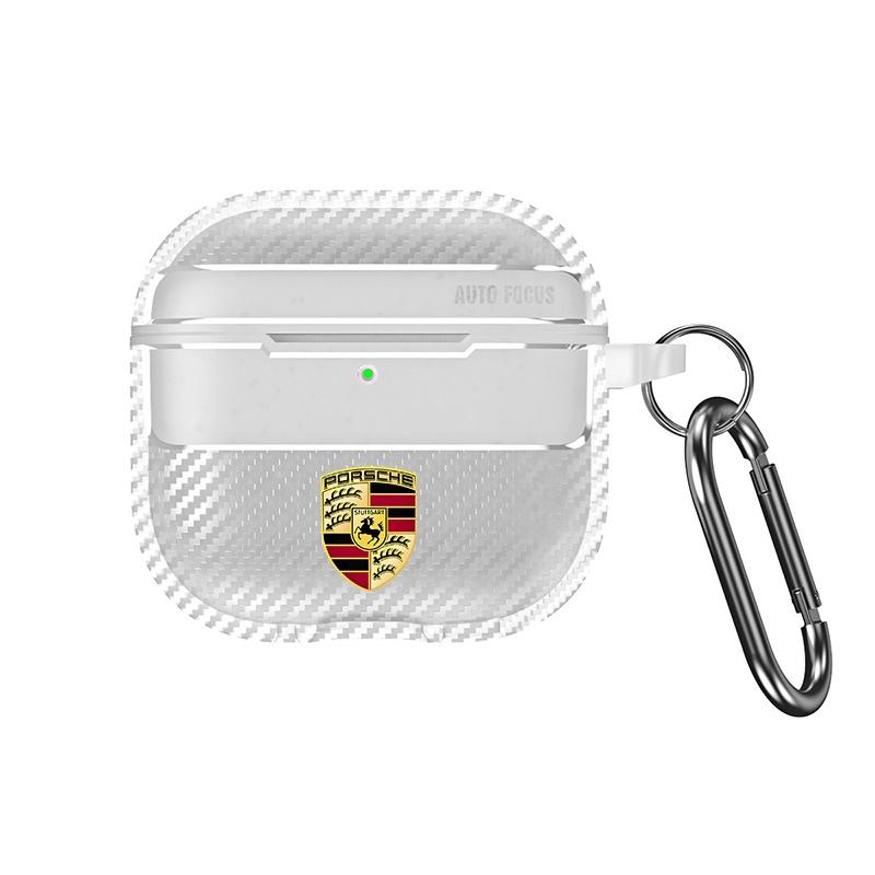 Custodia Auricolari in Fibra di Carbonio Guscio per Cuffie Bluetooth Per Airpods 2/3/4/Pro Per Porsche Macan Panamera Cayenne Cayman 911 918 Pajun CVH1