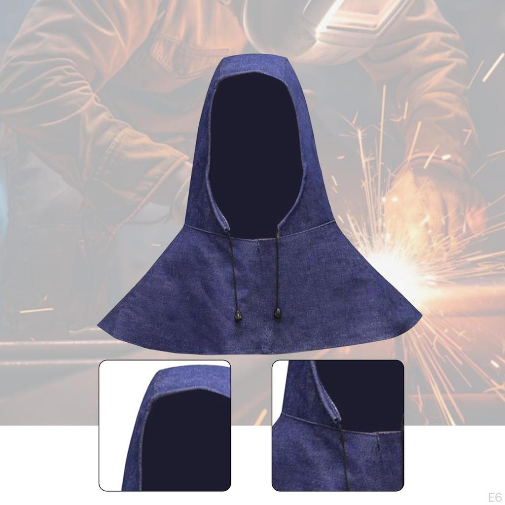 Dustproof Headgear Windproof Welder Cap Reusable Splicing Equipment Denim Wearable Full