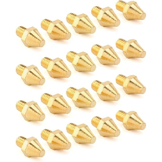 Kompatibel mit Harley Offroad Style Fußrasten Trittbretter Bremspedalauflage Goldene MX Fußrasten Stacheln Motorrad Ersatz-Fußrasten Stifte Nieten(50 Stück