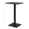 VidaXL Bistro Table Dark Ash 70x70x107 Cm 321927