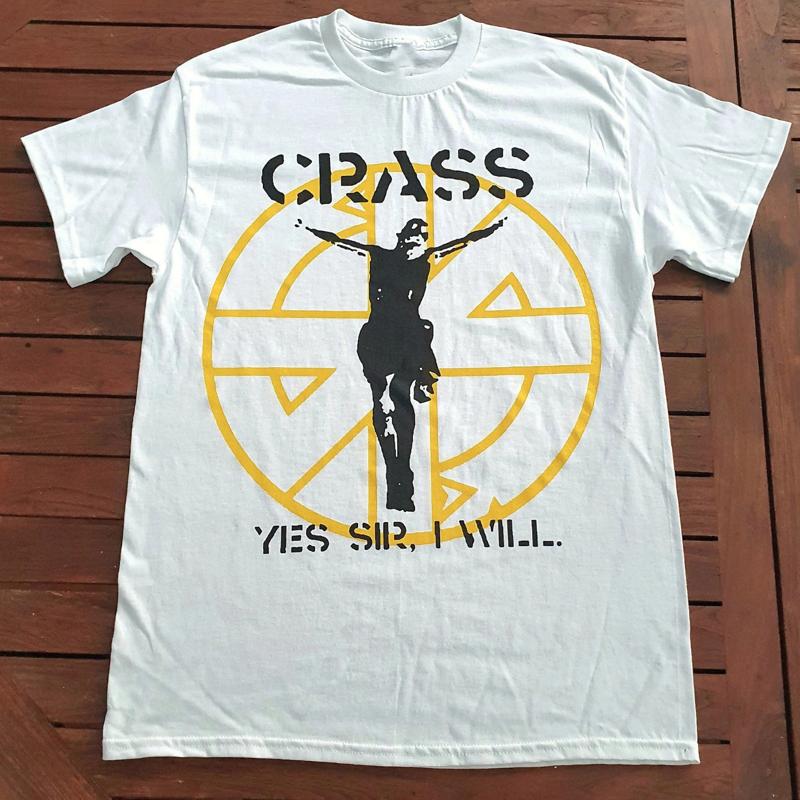 Vtg Crass Band Cotton White Size S To 5Xl T Shirt